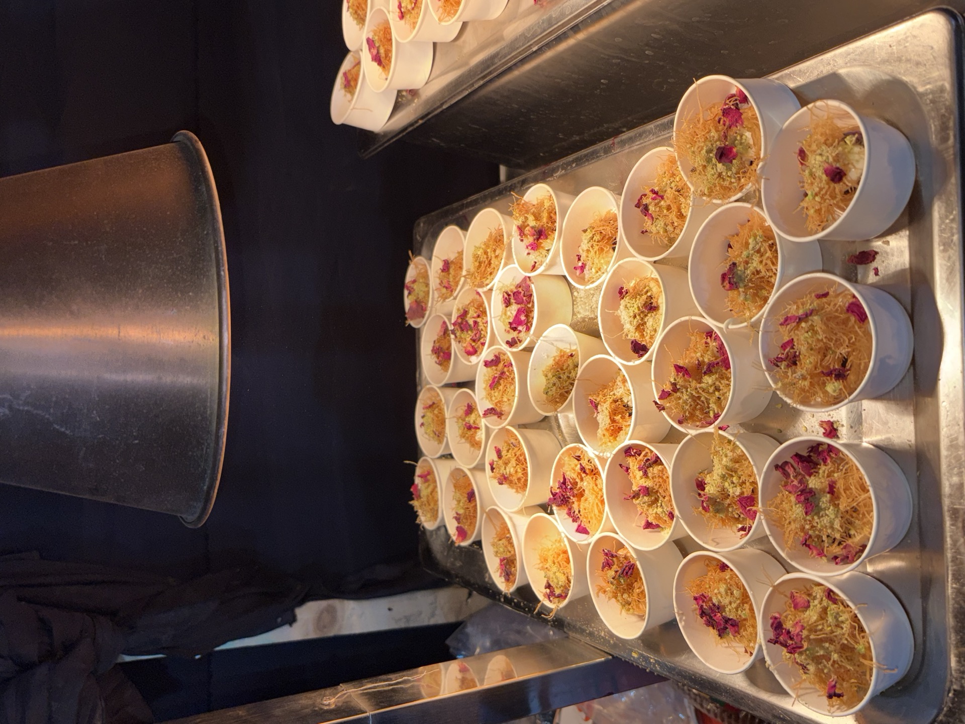 High-volume plated cups at scale event