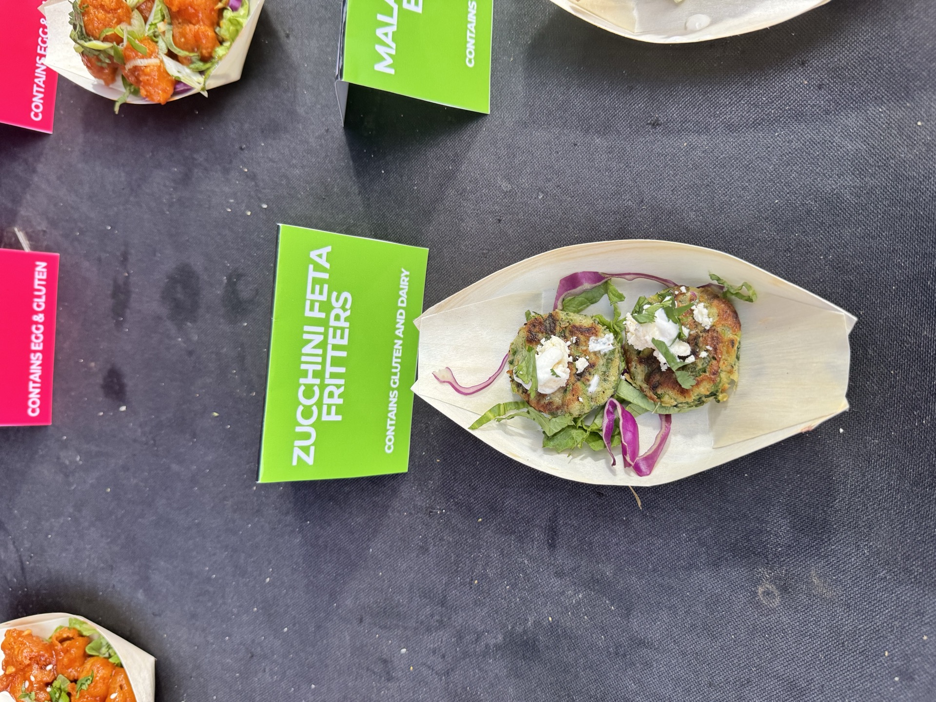 Zucchini feta fritters