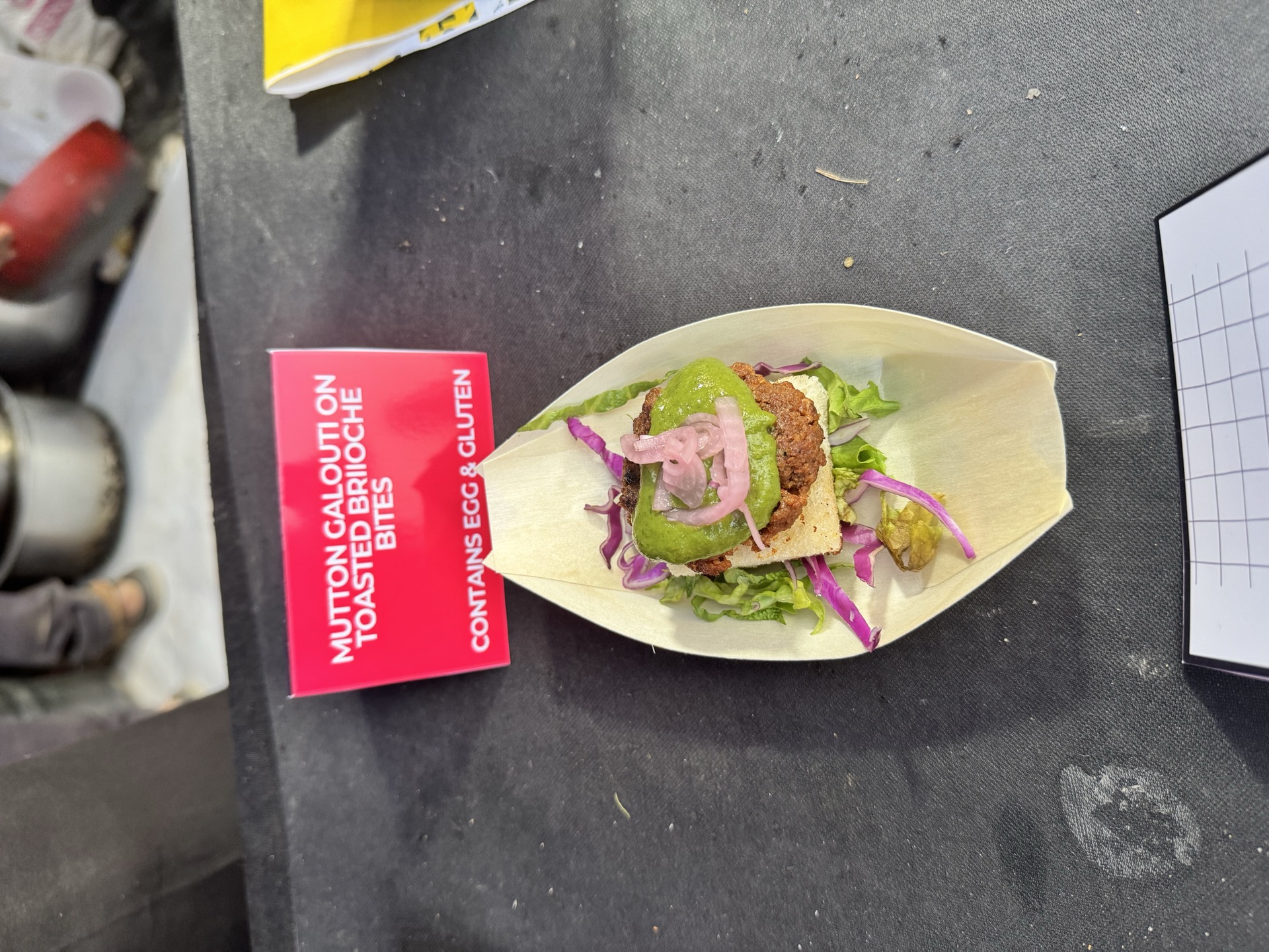 Mutton galoutl on toasted brioche